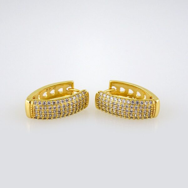 Women Earrings/ Aretes Dama/  Zircon Stone/  14k Real Color// E542