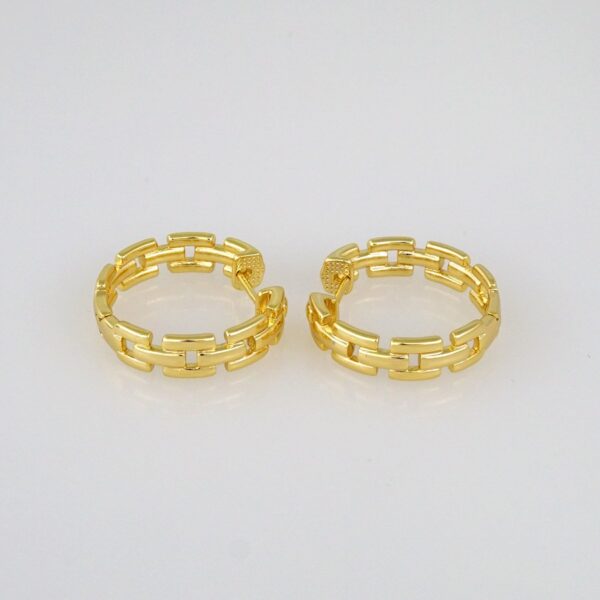 Women Earrings/ Aretes Dama/  Plain/  14k Real Color// E549