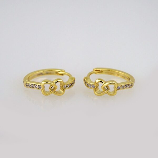 Women Earrings/ Aretes Dama/  Zircon Stone/  14k Real Color// E552