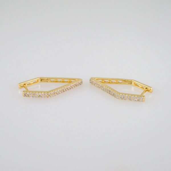 Women Earrings/ Aretes Dama/Zircon Stone/14k Real Color// E569