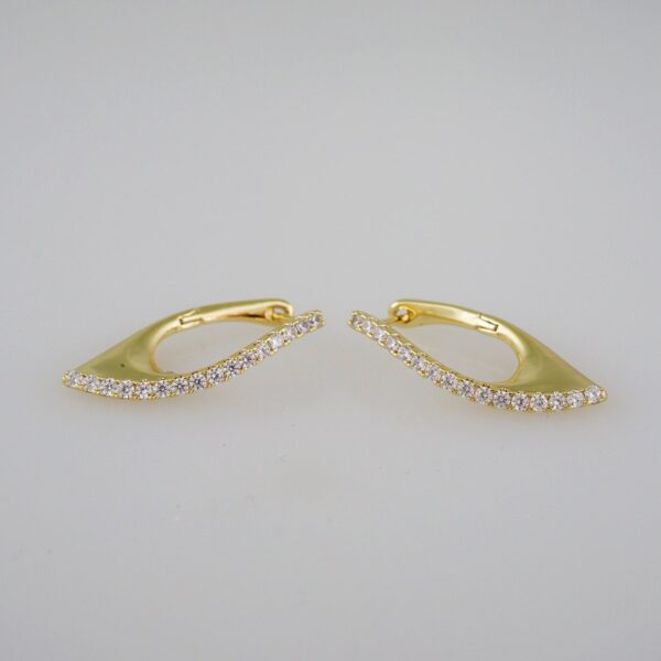 Women Earrings/ Aretes Dama/  Zircon Stone/  14k Real Color// E575