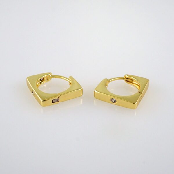 Women Earrings/ Aretes Dama/ Plain/  14k Real Color// E592