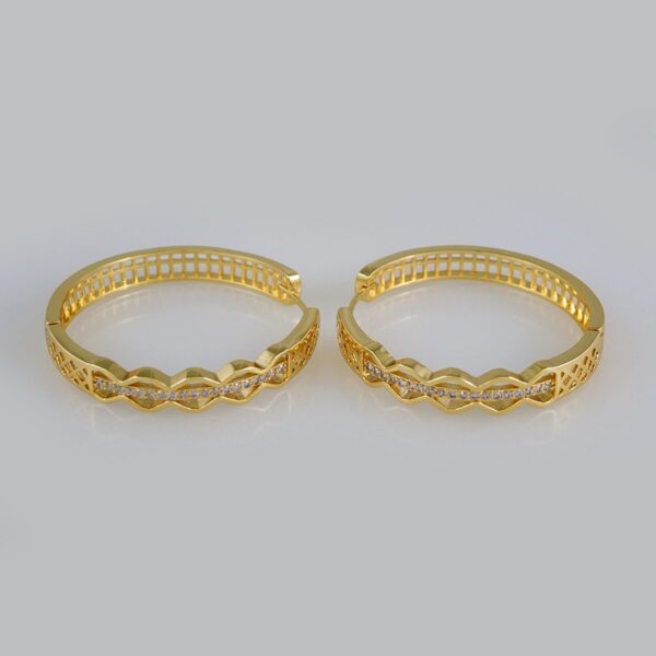 Women Earrings/ Aretes Dama/  Zircon Stone/  14k Real Color// E606