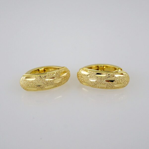 Women Earrings/ Aretes Dama/Plain/14k Real Color// E616