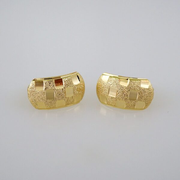 Women Earrings/ Aretes Dama/  Plain/  14k Real Color// E628