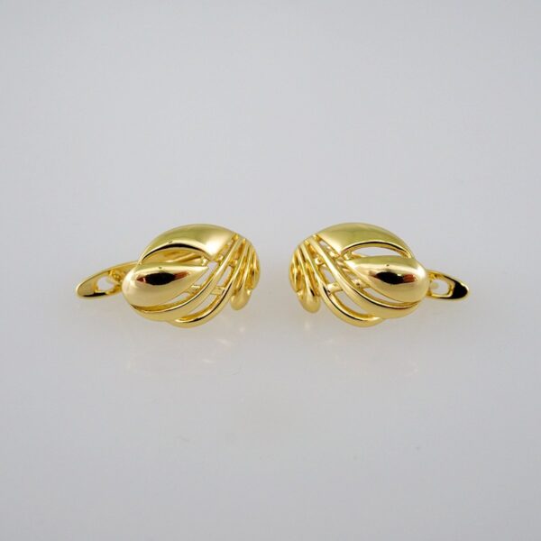 Women Earrings/ Aretes Dama/  Plain/  14k Real Color// E629