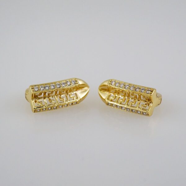 Women Earrings/ Aretes Dama/Zircon Stone/14k Real Color// E630