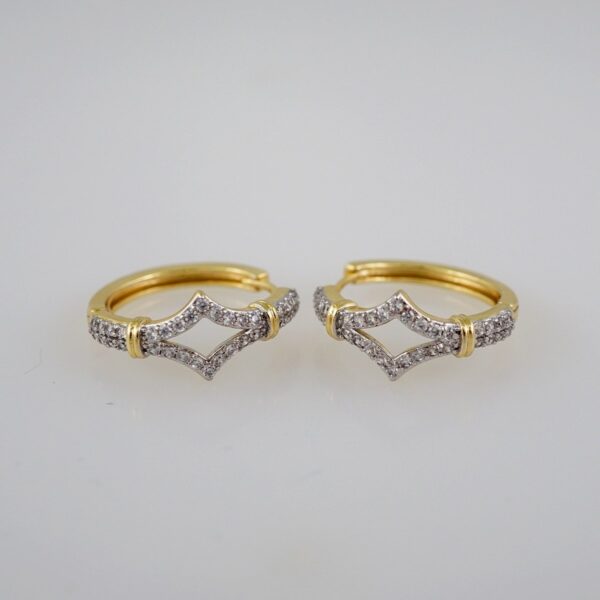 Women Earrings/ Aretes Dama/  Zircon Stone/  14k Real Color// E631