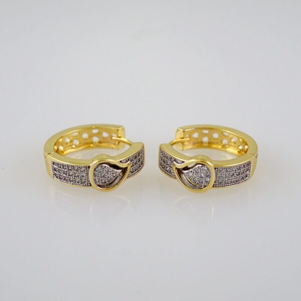 Women Earrings/ Aretes Dama/  Zircon Stone/  14k Real Color// E632