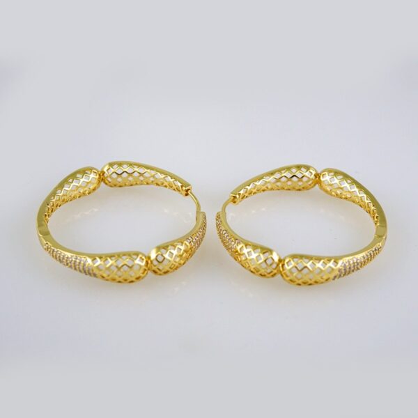 Women Earrings/ Aretes Dama/  Plain/  14k Real Color// E637