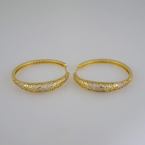 Women Earrings/ Aretes Dama/  Zircon Stone/  14k Real Color// E657