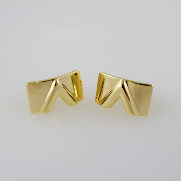 Women Earrings/ Aretes Dama/  Plain/  14k Real Color// E691