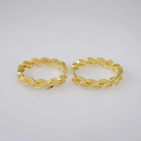 Women Earrings/ Aretes Dama/  Plain/  14k Real Color// E713