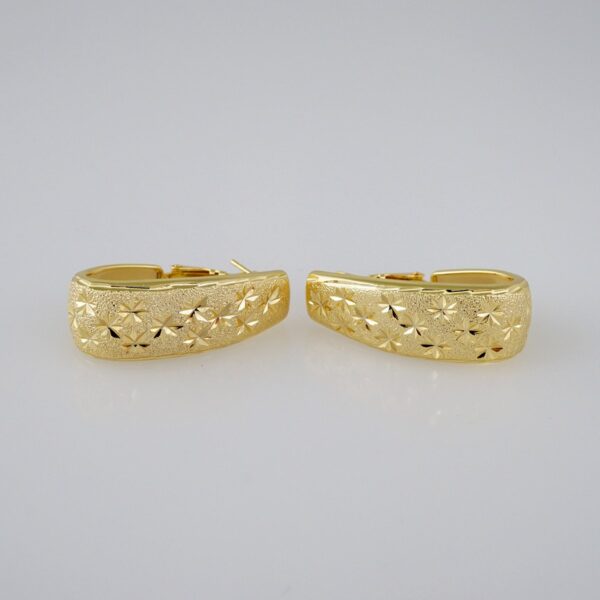 Women Earrings/ Aretes Dama/  Plain/  14k Real Color// E765
