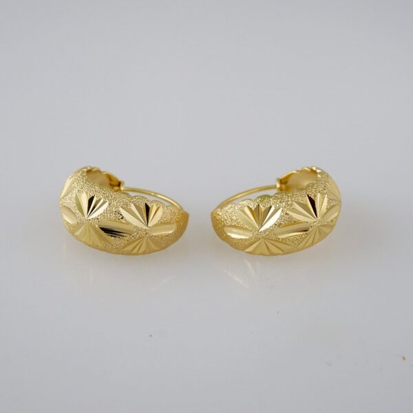 Women Earrings/ Aretes Dama/  Plain/  14k Real Color// E771