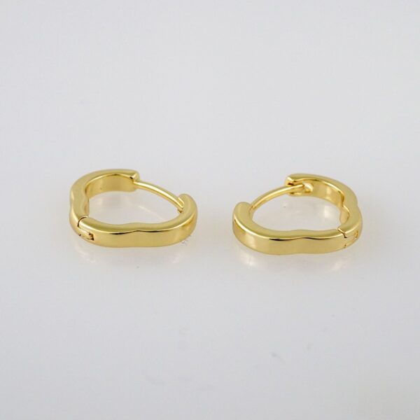 Women Earrings/ Aretes Dama/  Plain/  14k Real Color// E795