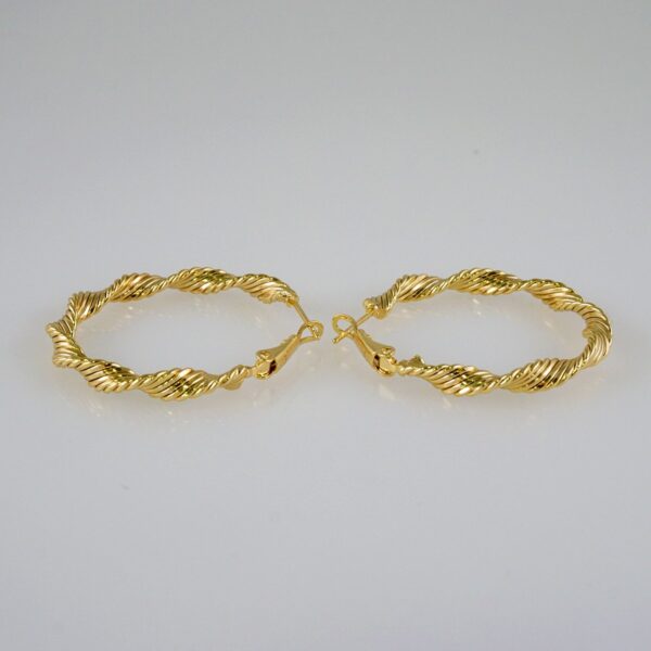 Women Earrings/ Aretes Dama/  Plain/  14k Real Color// E932