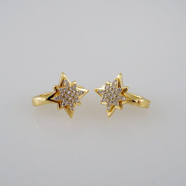 Women Earrings/ Aretes Dama/  Zircon Stone/  14k Real Color// E820