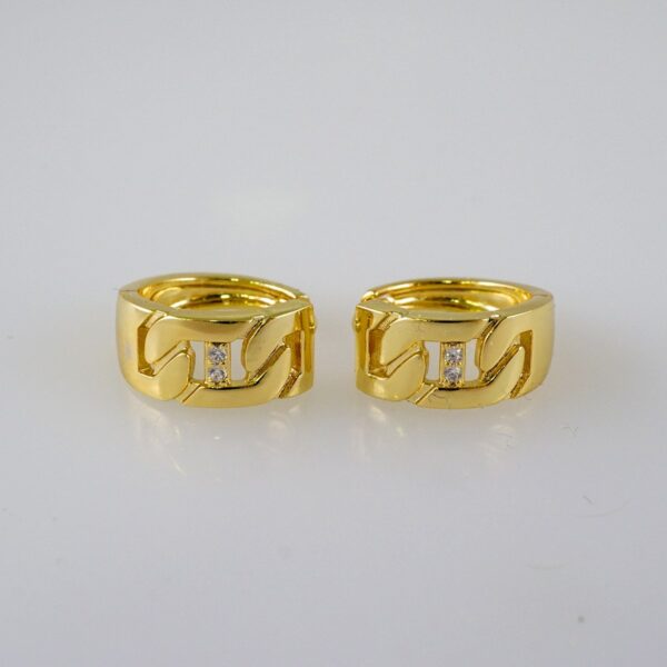 Women Earrings/ Aretes Dama/  Zircon Stone/  14k Real Color// E936