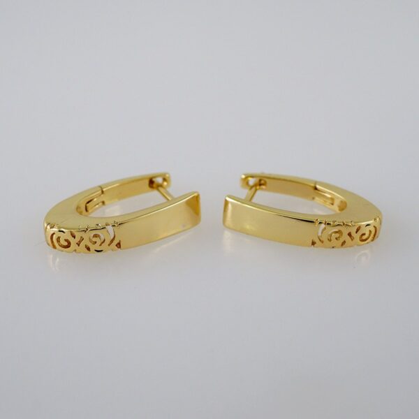 Women Earrings/ Aretes Dama/  Plain/  14k Real Color// E949