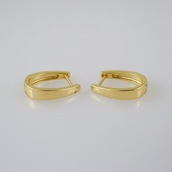 Women Earrings/ Aretes Dama/  Plain/  14k Real Color// E953