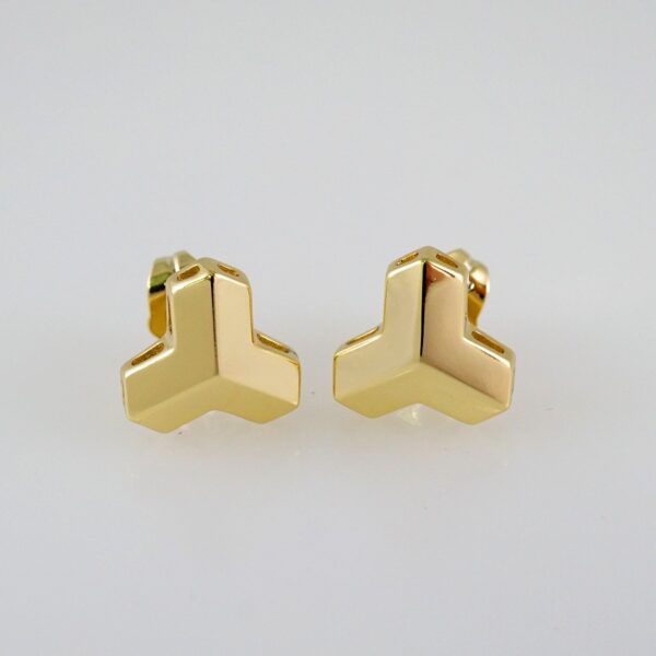 Women Earrings/ Aretes Dama/  Plain/  14k Real Color// E848