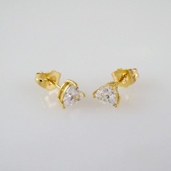 Women Earrings/ Aretes Dama/  Zircon Stone/  14k Real Color// E853