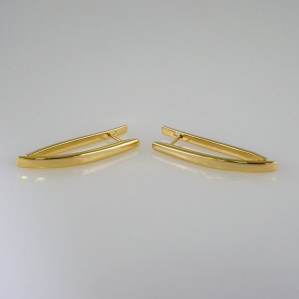Women Earrings/ Aretes Dama/  Plain/  14k Real Color// E876