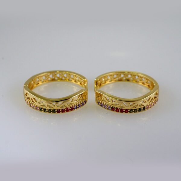 Women Earrings/ Aretes Dama/  Zircon Stone/  14k Real Color// E877