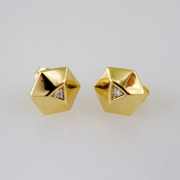 Women Earrings/ Aretes Dama/Zircon Stone/14k Real Color// E917