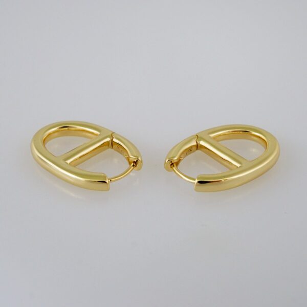 Women Earrings/ Aretes Dama/  Plain/  14k Real Color// E926