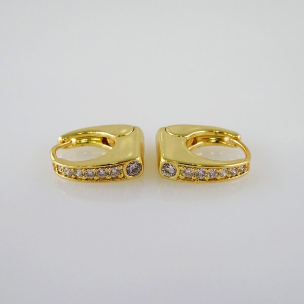 Women Earrings/ Aretes Dama/  Zircon Stone/  14k Real Color// E970