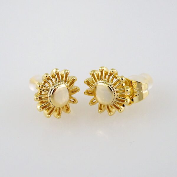 Women Earrings/ Aretes Dama/  Plain/  14k Real Color// E973