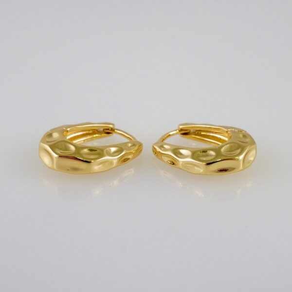 Women Earrings/ Aretes Dama/  Plain/  14k Real Color// E977
