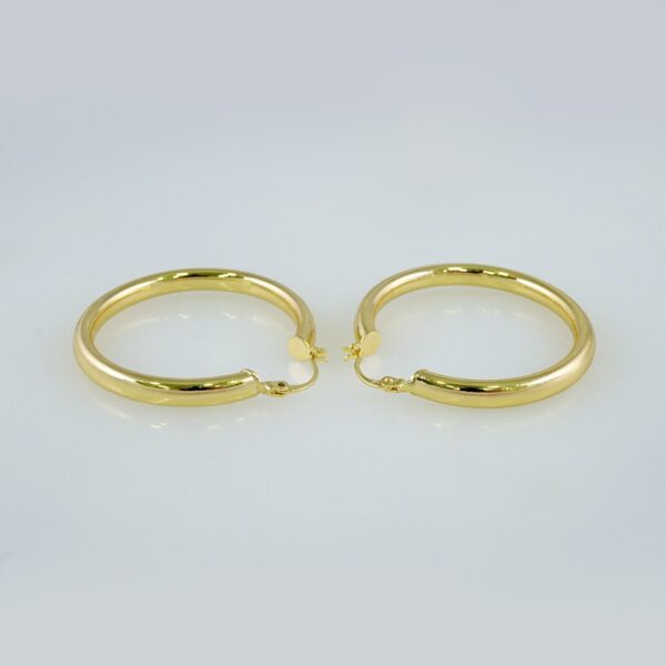 Women Earrings/ Aretes Dama/  Plain/  14k Real Color// E1051