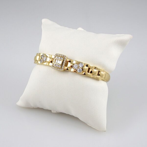 Bangles Woman/ Pulsos Damas/  Zircon Stone/  14K Real Color// P0126