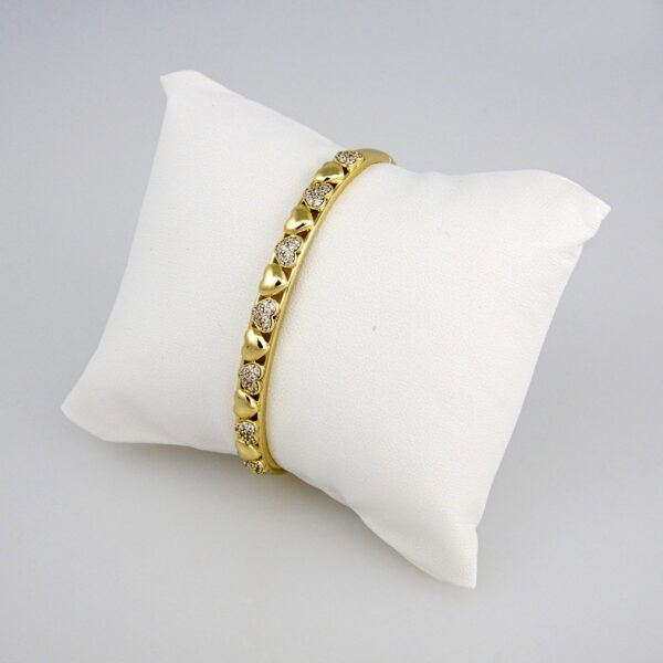 Bangles Woman/ Pulsos Damas/  Zircon Stone/  14K Real Color// P0132