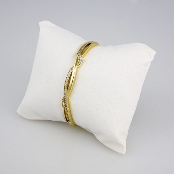 Bangles Woman/ Pulsos Damas/  Zircon Stone/  14K Real Color// P0140