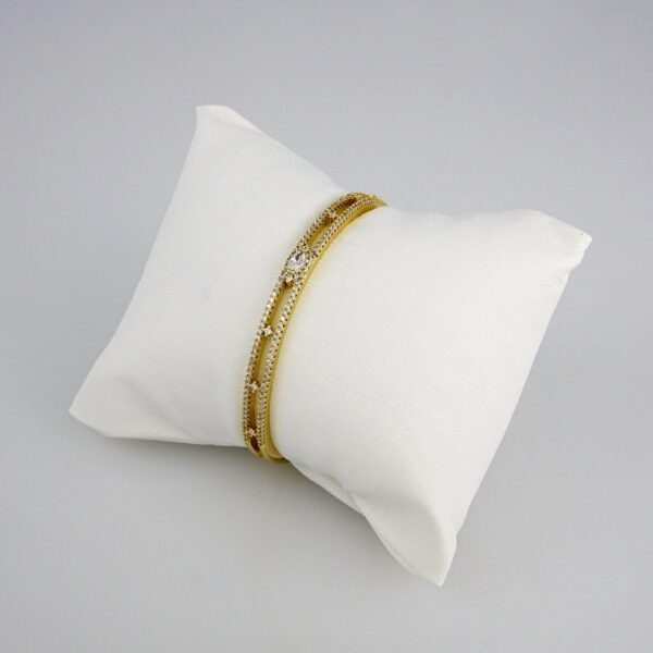 Bangles Woman/ Pulsos Damas/  Zircon Stone/  14K Real Color// P0144