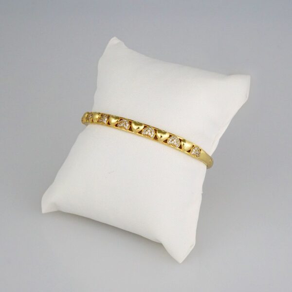 Bangles Woman/ Pulsos Dama/  Zircon Stone/  14K Real Color// P171