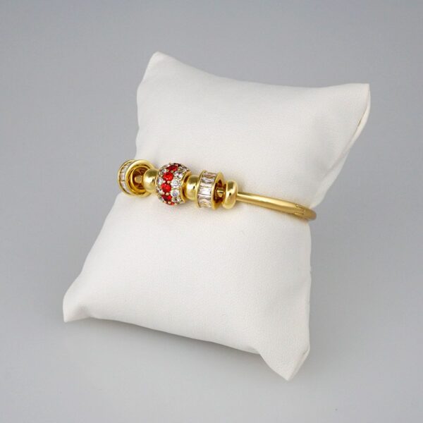 Bangles Woman/ Pulsos Dama/  Zircon Stone/  14K Real Color// P182