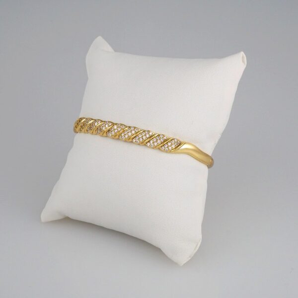 Bangles Women/ Pulsos Dama/ Zircon Stone/ 14K Real Color// P187