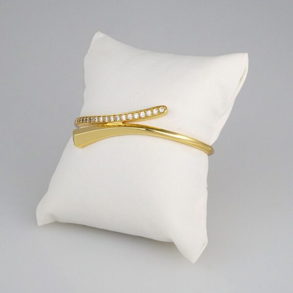 Bangles Women/ Pulsos Dama/  Zircon Stone/ 14K Real Color// P189