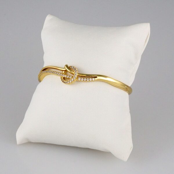Bangles Woman/ Pulsos Dama/  Zircon Stone/  14K Real Color// P197