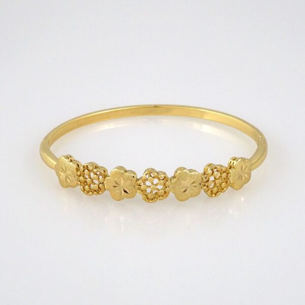 Bangles Woman/ Pulsos Dama/  Plain/  14K Real Color// P202