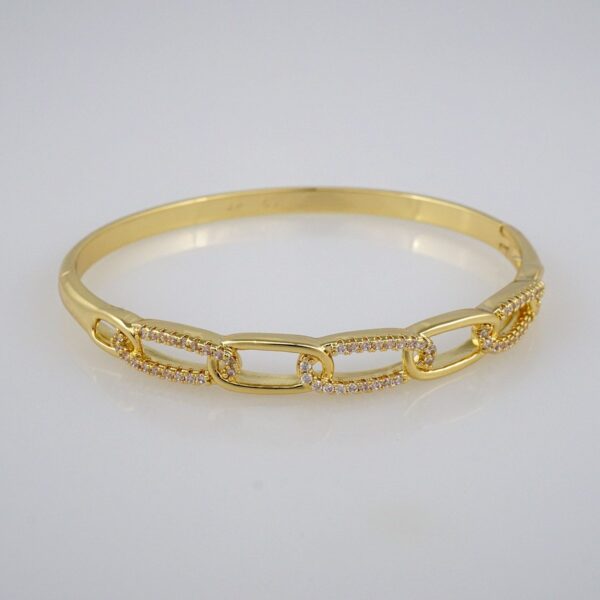 Bangles Woman/ Pulsos Damas/  Zircon Stone/  14K Real Color// P209