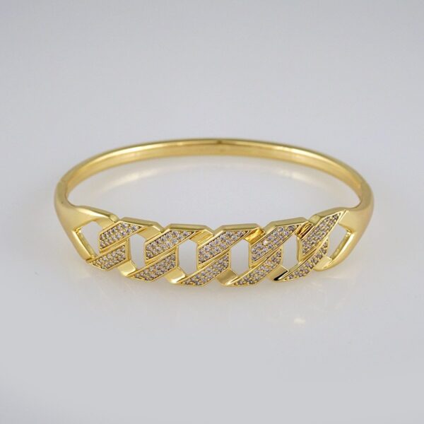 Bangles Woman/ Pulsos Dama/  Zircon Stone/  14K Real Color// P220