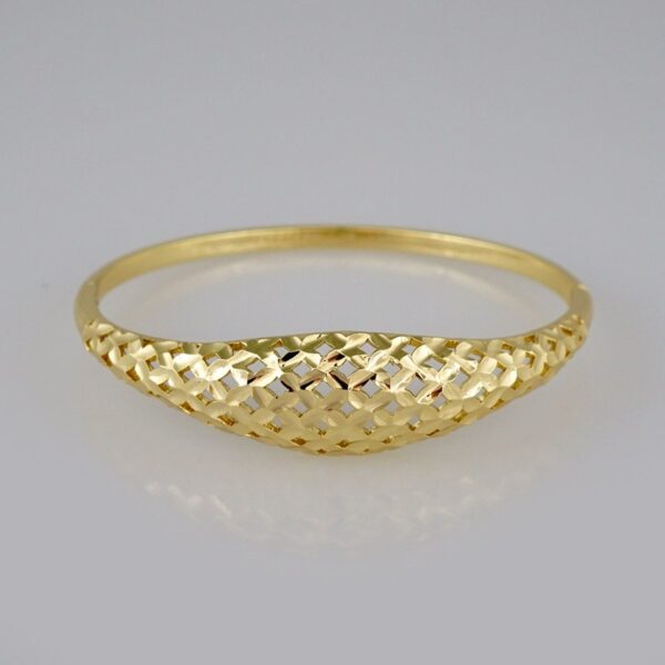 Bangles Women/ Pulsos Dama/  Plain/  14K Real Color// P229