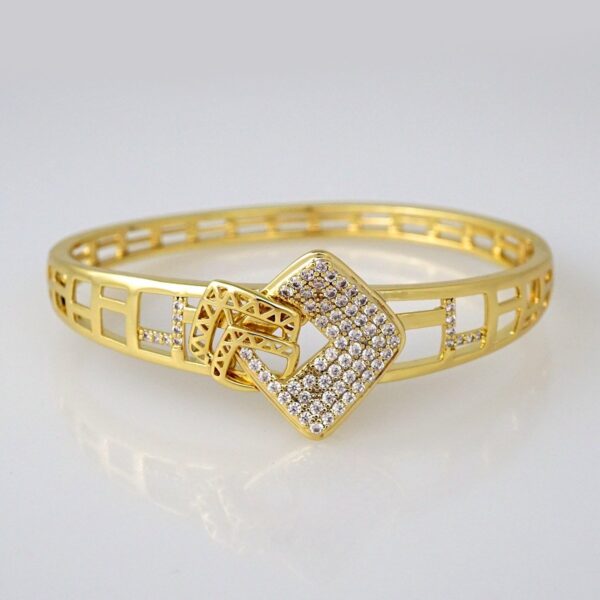 Bangles Women/ Pulsos Dama/ Zircon Stone/ 14K Real Color// P235