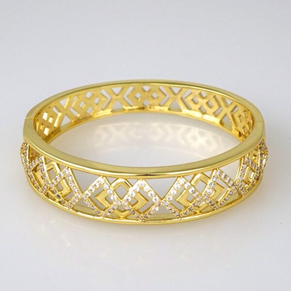 Bangles Women/ Pulsos Dama/  Zircon Stone/  14K Real Color// P236